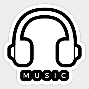 Music Audio Headphones Sticker